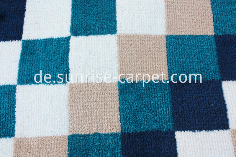 Microfiber Rug with Square Design